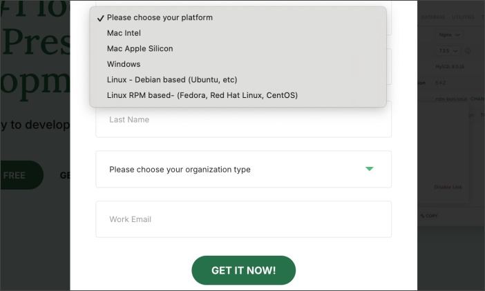 プラットフォームの選択