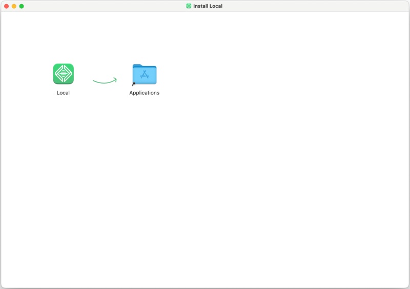 Applicationsフォルダへの追加画面