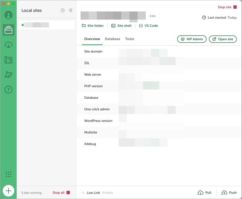 Localの通常画面